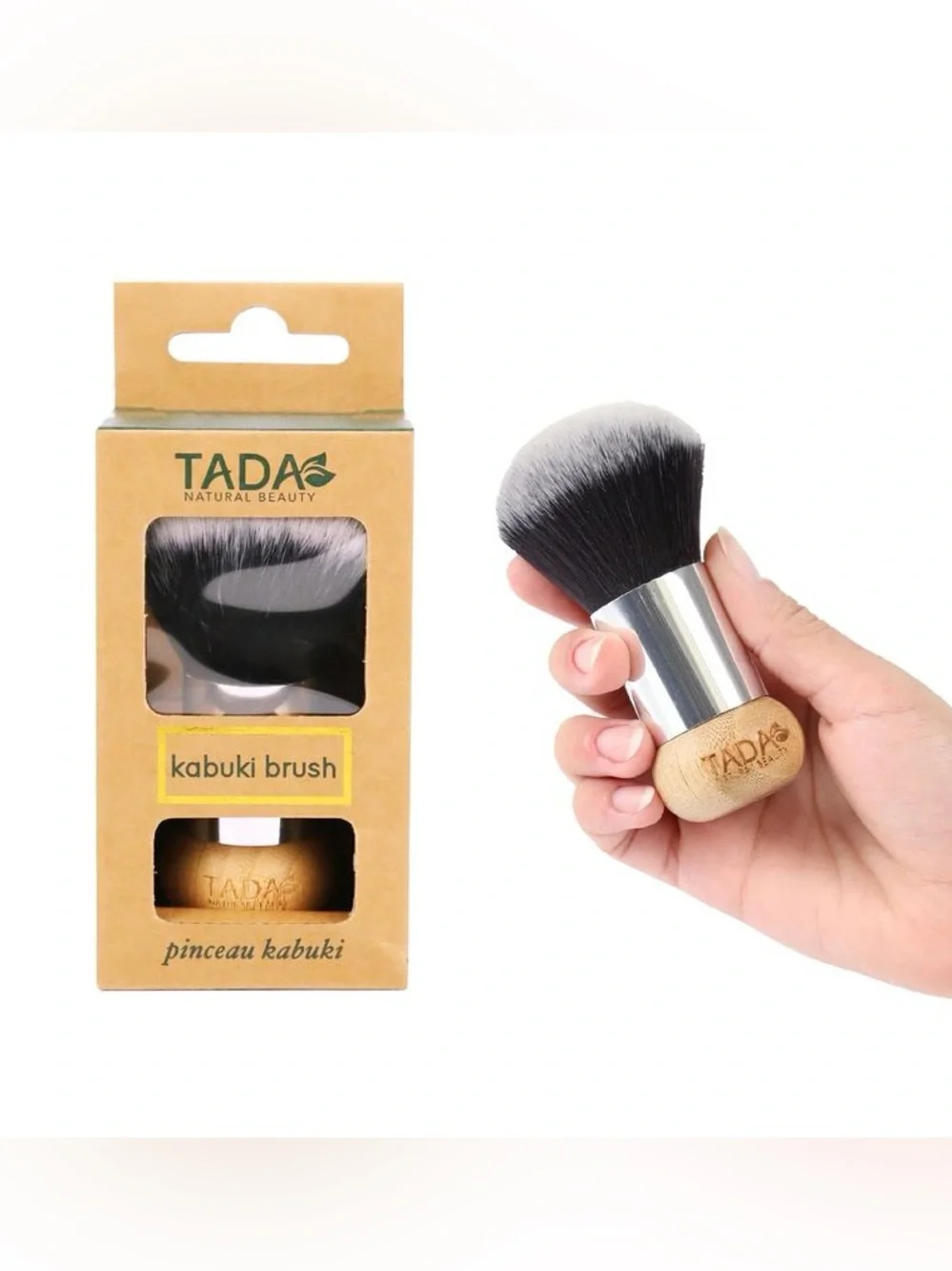 TADA Natural Beauty Kabuki Brush for Foundation Powder Blush & Bronzer - NIB